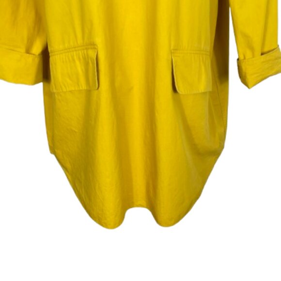COS Women's Cotton Oversized Contemporary Dress Long Sleeve Size 12 Mustard - Picture 5 of 11